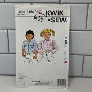 Kwik Sew #1968 Sewing Pattern VTG Toddler's Shirts Size T1-T4 Uncut